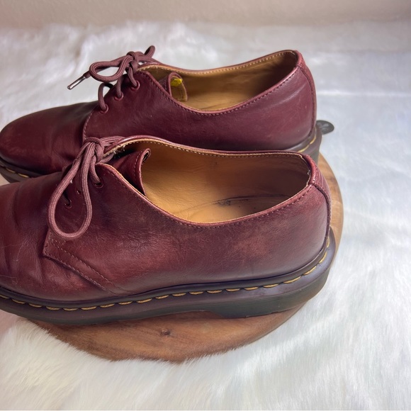 Dr Martens Oxford 1461 Burgundy Cherry Red Classic Doc Shoes EU Size 42 - Picture 4 of 8